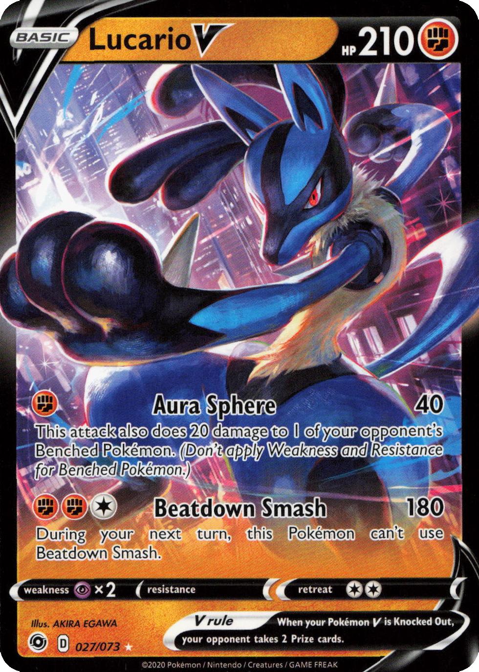 Lucario V - 027/073 - Non Holo