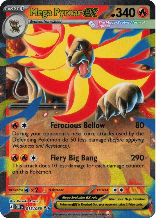 Mega Pyroar ex – 015/086