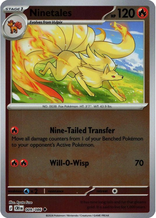 Ninetales – 009/086 – Reverse
