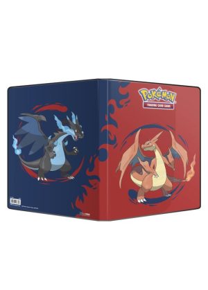 Stor mappe med pokemonmotiv (Mega Charizard X) (9 kort pr. side)
