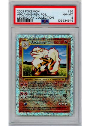Arcanine 36/110 Reverse Foil PSA 8