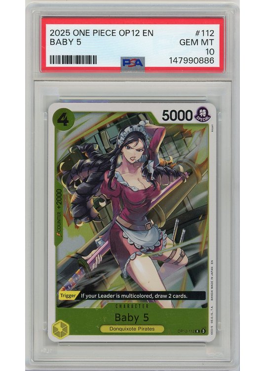Baby 5 (One Piece) OP12-112 PSA 10