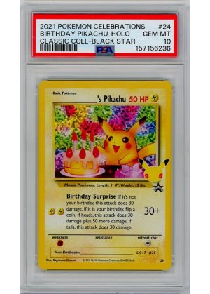 Birthday Pikachu – Classic Collection 24 PSA 10