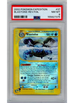 Blastoise – 37/165 – Reverse Foil – PSA 8