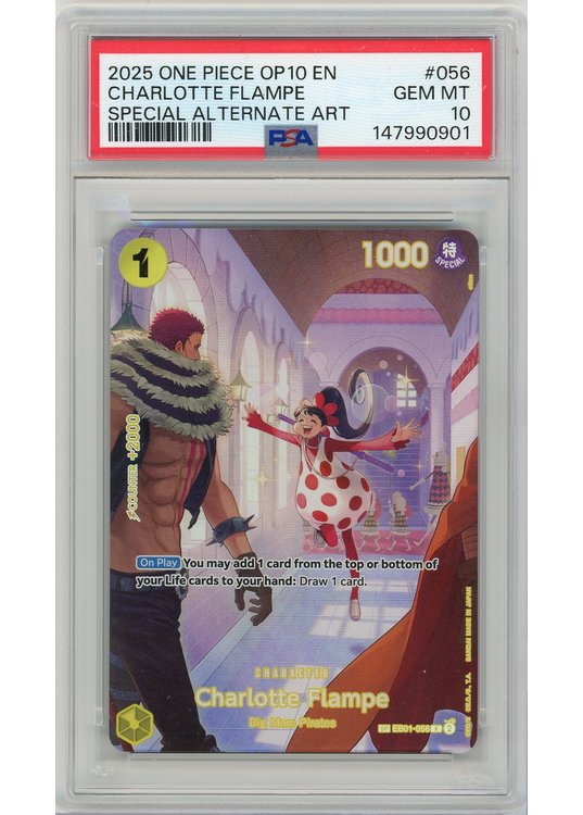 Charlotte Flampe EB01-056 (Special Alternate Art) (One Piece) OP10-056 PSA 10
