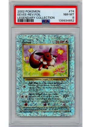 Eevee 74/110 Reverse Foil PSA 8