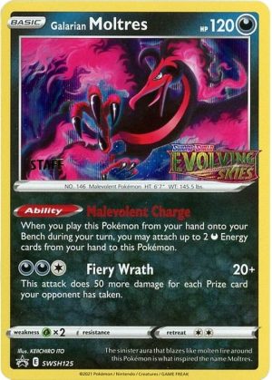 Galarian Moltres - SWSH125 - Staff Stamp