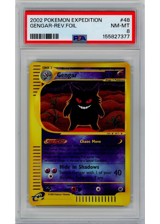 Gengar 48/165 Reverse Foil PSA 8