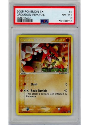 Groudon 5/106 Reverse Foil PSA 8