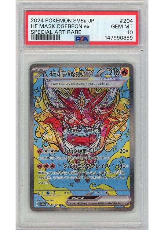 Hearthflame Mask Ogerpon ex 204/187 PSA 10