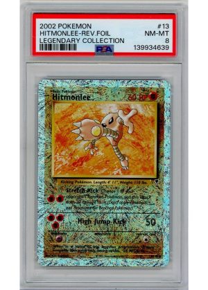 Hitmonlee 13/110 Reverse Foil PSA 8