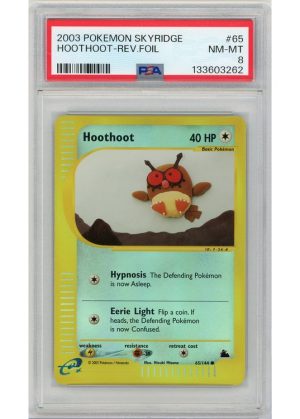 Hoothoot 65/144 Reverse Foil PSA 8