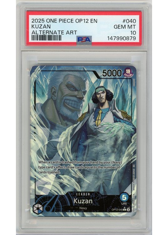 Kuzan (Alternate Art) (One Piece) OP12-040 PSA 10