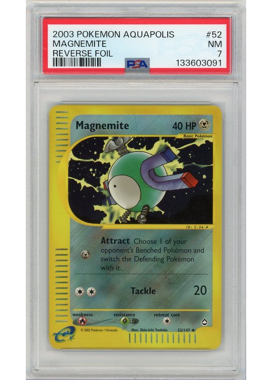 Magnemite 52/147 Reverse Foil PSA 7