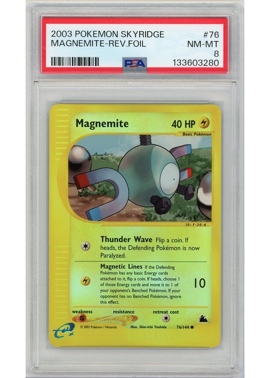 Magnemite 76/144 Reverse Foil PSA 8