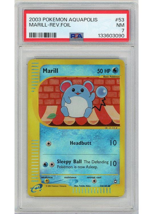 Marill 53/147 Reverse Foil PSA 7