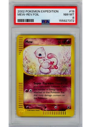 Mew – 19/165 – Reverse Foil – PSA 8