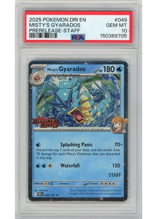 Misty's Gyarados STAFF 049/182 PSA 10