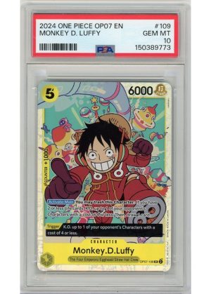 Monkey D Kuffy (One Piece) – OP07-109 – PSA 10