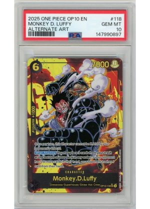 Monkey D. Luffy (Alternate Art) (One Piece) – OP10-118 – PSA 10