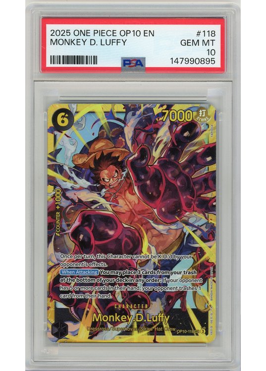 Monkey D. Luffy (One Piece) OP10-118 PSA 10