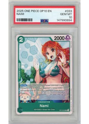 Nami (One Piece) OP10-033 PSA 10