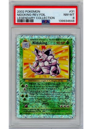 Nidoking 31/110 Reverse Foil PSA 8