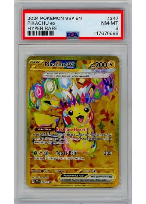 Pikachu ex 247/191 PSA 8