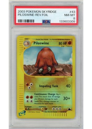 Piloswine 43/144 Reverse Foil PSA 8