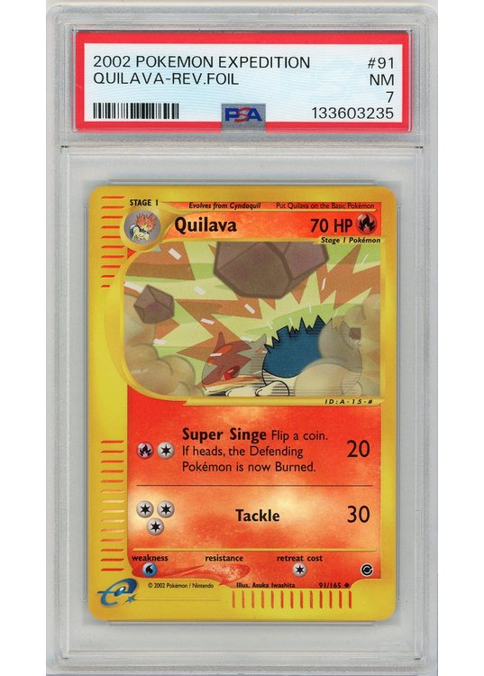 Quilava 91/165 Reverse Foil PSA 7