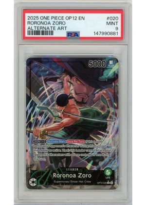 Roronoa Zoro (Alternate Art) (One Piece) – OP12-020 – PSA 9