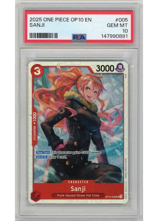 Sanji (One Piece) OP10-005 PSA 10