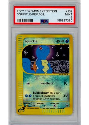Squirtle – 132/165 – Reverse Foil – PSA 9