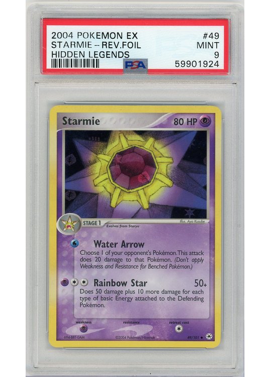 Starmie 49/101 Reverse Foil PSA 9