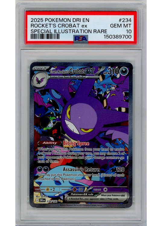 Team Rocket's Crobat ex 234/182 PSA 10
