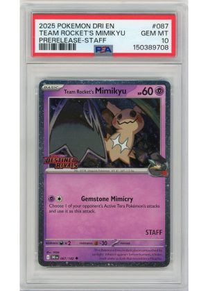 Team Rocket’s Mimikyu – STAFF – 087/182 – PSA 10