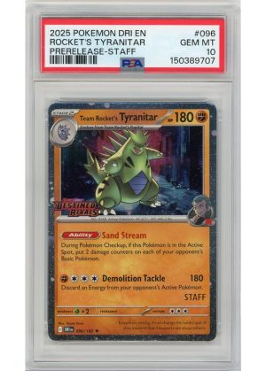 Team Rocket’s Tyranitar – STAFF – 096/182 – PSA 10