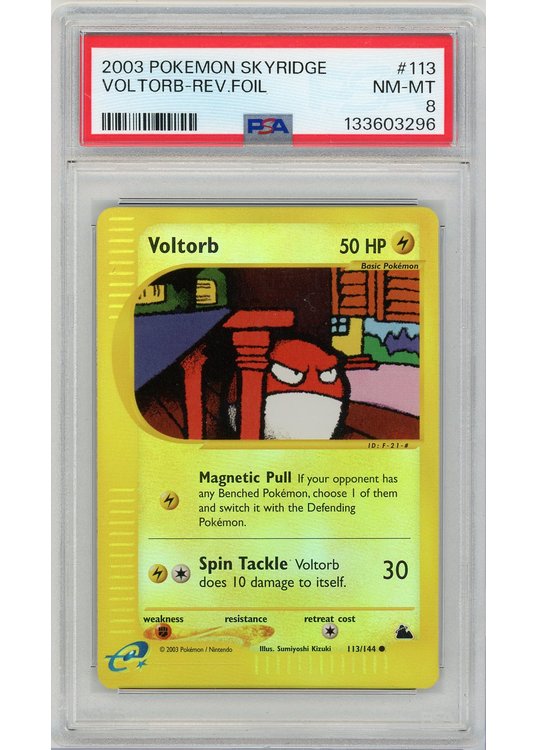 Voltorb 113/144 Reverse Foil PSA 8