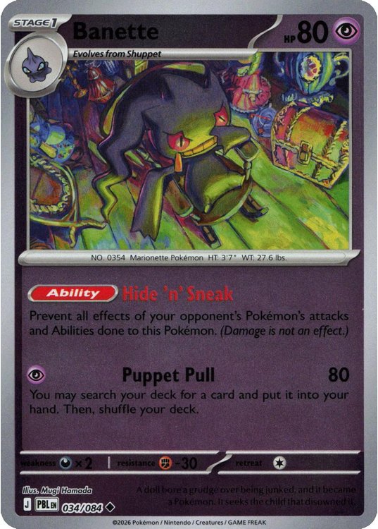 Banette - 034/084 - Reverse