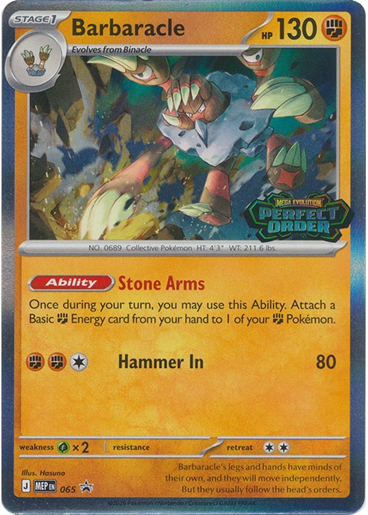 Barbaracle - MEP065 (Prerelease) - Pokemon Mega Evolution promo