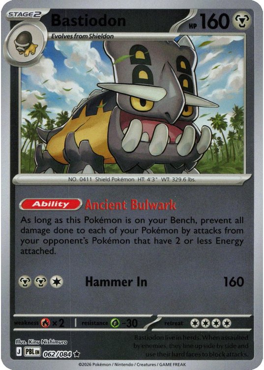 Bastiodon - 062/084 - Reverse