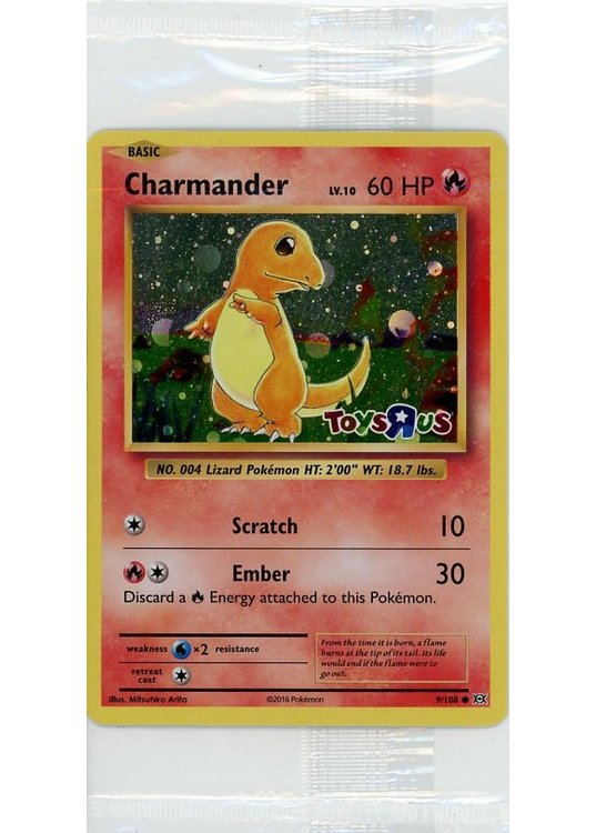 Charmander - 9/108 - Toys R Us Stamp - Sealed