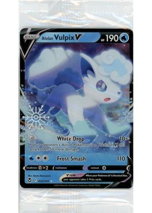 Alolan Vulpix V - 033/195 - Snowflake Stamp - Sealed