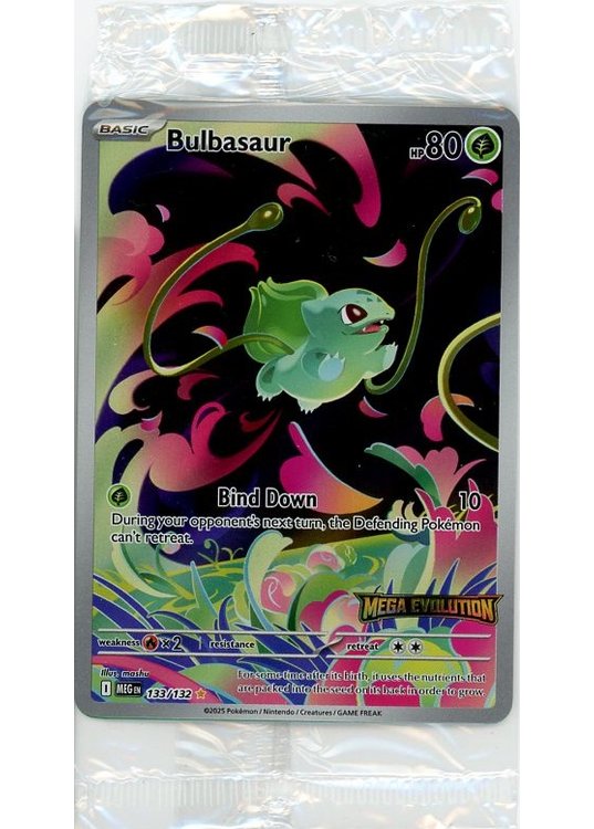 Bulbasaur - 133/132 - Mega Evolution Stamp - Sealed