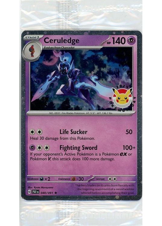 Ceruledge - 040/091  - Pokemon Day 2024 Stamp - Cosmos Holo - Sealed