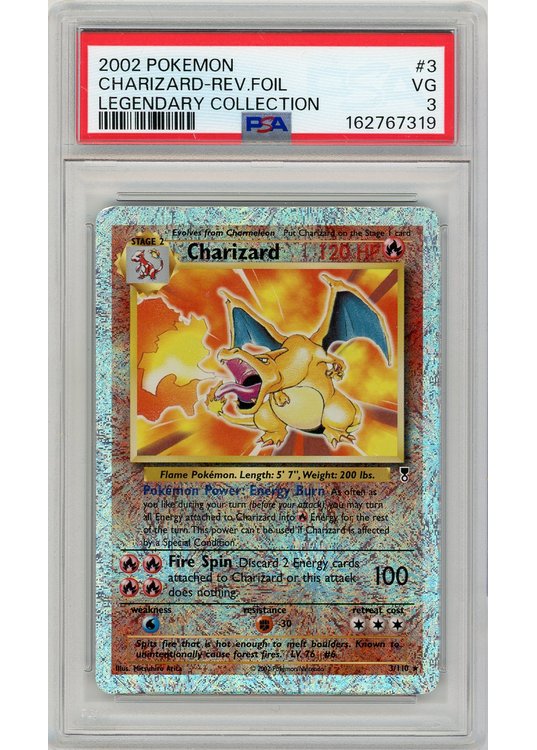 Charizard 3/110 Reverse Foil PSA 3