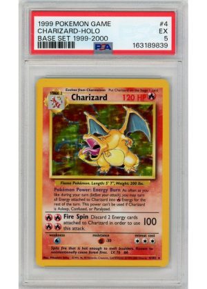 Charizard – 4/102 – 4th Print – PSA 5