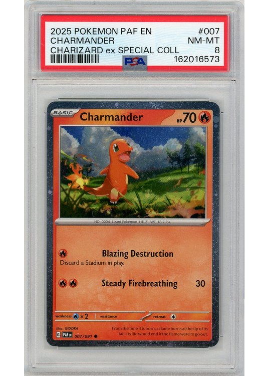 Charmander Cosmos Holo 007/091 PSA 8