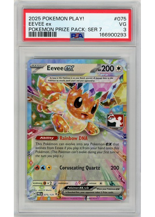 Eevee ex League Stamp 075/131 PSA 3