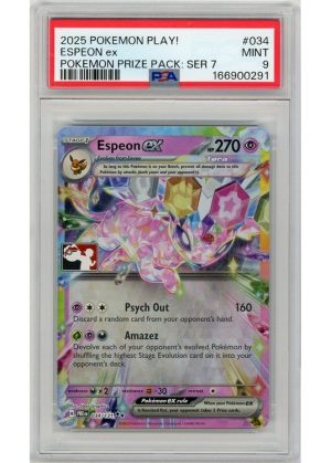 Espeon ex – League Stamp – 034/131 – PSA 9